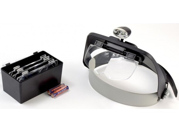 Förstoringsglas med LED-ljus 4 linser - Perfekt för miniatyrarbete! 