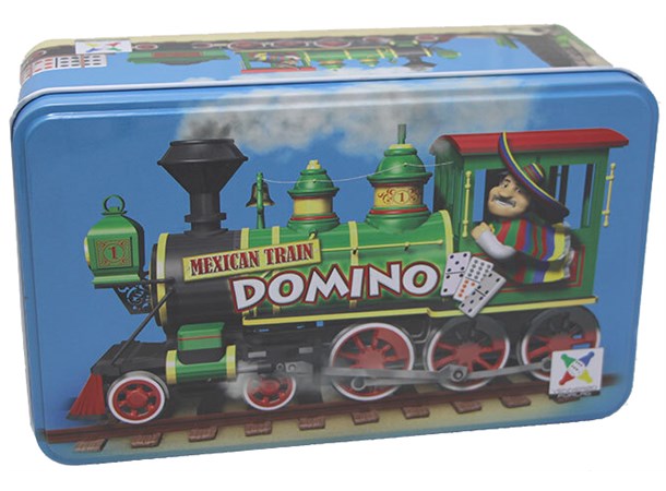 Mexican Train Domino Metall Brettspill Norsk utgave 