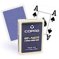 Copag Kortlek Pokersize Blå 100% Plast Förvara Tall 52 kort