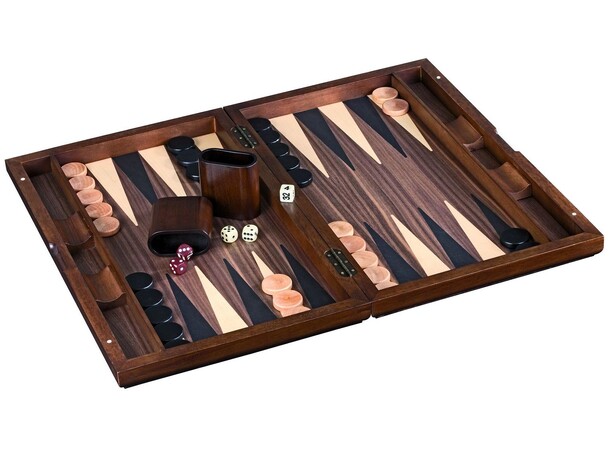 Backgammon Stor lyxutgåva i trä 60 cm 49 x 60 cm 