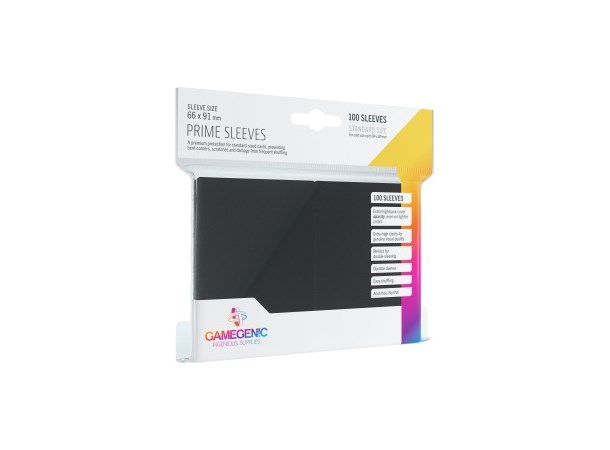 Sleeves Prime Svart x100 stk 66x91 Gamegenic Kortbeskytter/DeckProtect 