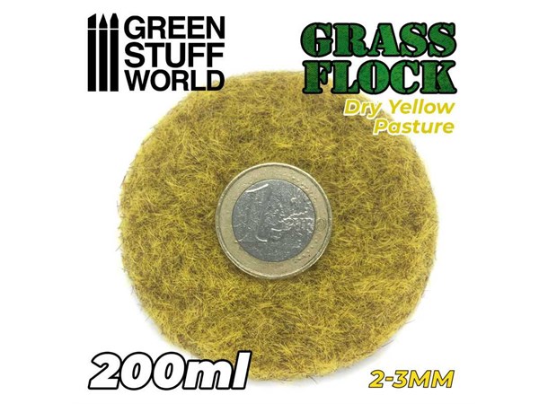 Static Grass Dry Yellow 2-3mm 200ml Green Stuff World 