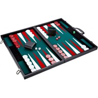 Backgammon Komplett 45 cm Tournament Slitstark vadderad vinyl