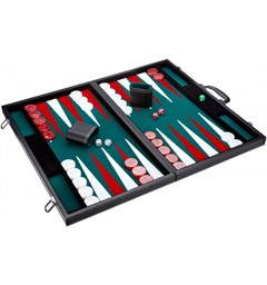 Backgammon Komplett 45 cm Tournament Slitstark vadderad vinyl
