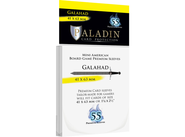 Brädspel Kortskydd 55 st 41x63 Paladin Galahad Mini American 