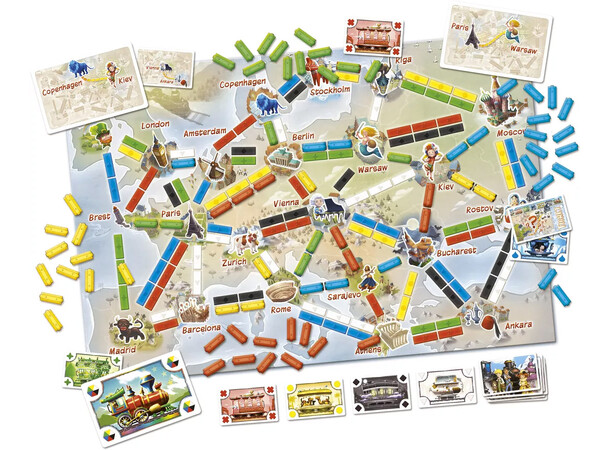 Ticket to Ride First Journey Brädspel Svensk utgåva - Europakarta 