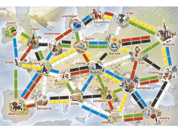 Ticket to Ride First Journey Brädspel Svensk utgåva - Europakarta 
