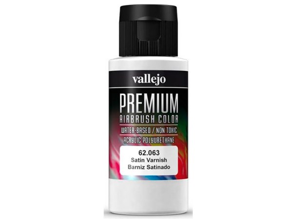 Vallejo Premium Varnish Satin 60ml Premium Airbrush Color - Klarlakk 