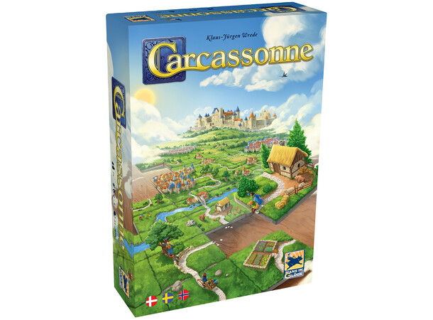 Carcassonne Brettspill - Norsk Grunnspillet m/ Elven & Biskopen Exp. 