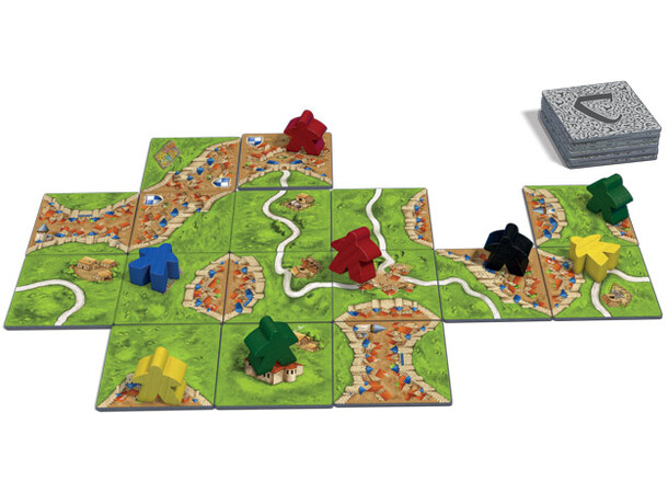 Carcassonne Brettspill - Norsk Grunnspillet m/ Elven & Biskopen Exp. 