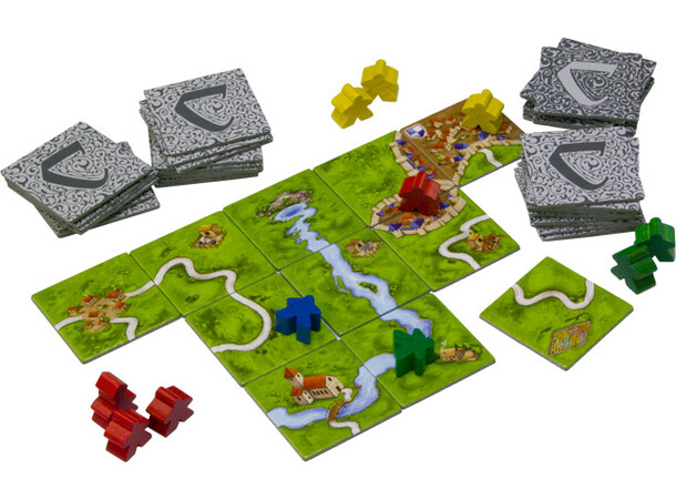 Carcassonne Brettspill - Norsk Grunnspillet m/ Elven & Biskopen Exp. 