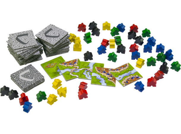 Carcassonne Brettspill - Norsk Grunnspillet m/ Elven & Biskopen Exp. 