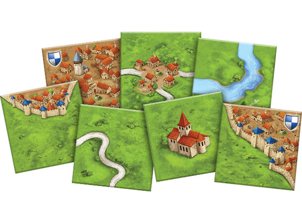 Carcassonne Brettspill - Norsk Grunnspillet m/ Elven & Biskopen Exp. 