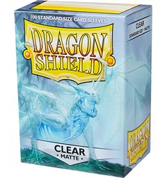 Sleeves Matte Clear x100 - 63x88 m/box Dragon Shield Kortskydd m/deckbox