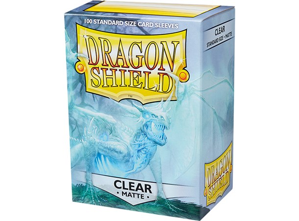 Sleeves Matte Clear x100 - 63x88 m/box Dragon Shield Kortskydd m/deckbox 