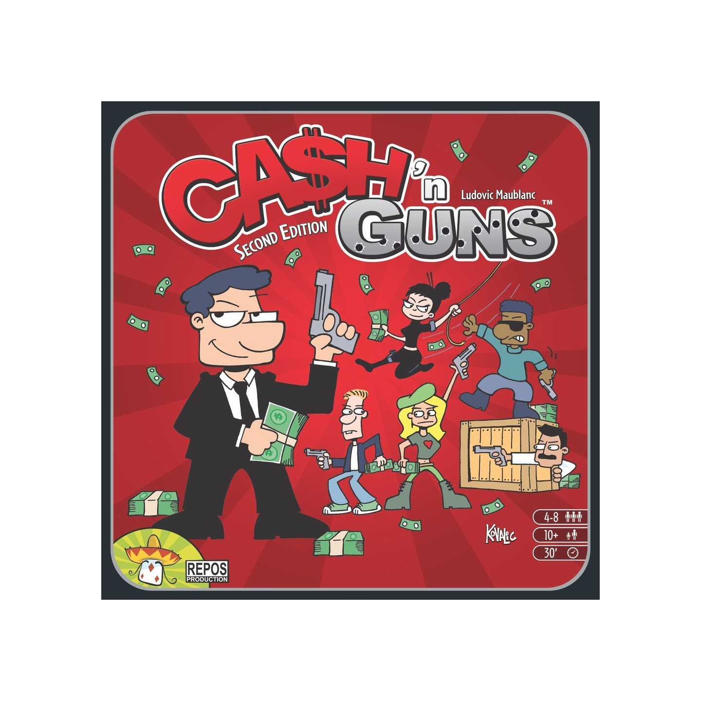 Cash n Guns (2nd Edition) Brädspel Årets Partyspel 2014 - Golden Geek