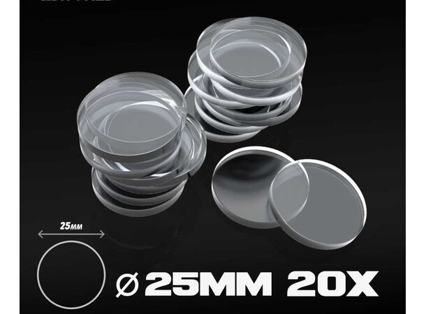 Akrylbas Runda 25mm (15 st) 