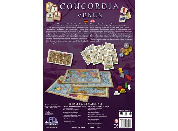 Concordia Venus Brädspel Frittstående Concordia-spill 