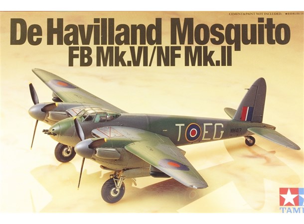 De Havilland Mosquito FB Mk.VI/NF Mk.II Tamiya 1:72 Byggsats 