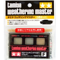 Tamiya Weathering Master F-Set Titanium, Light Gun Metal, Copper