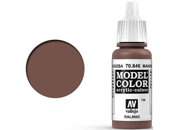Vallejo Model Color Mahogany Brown 17ml 