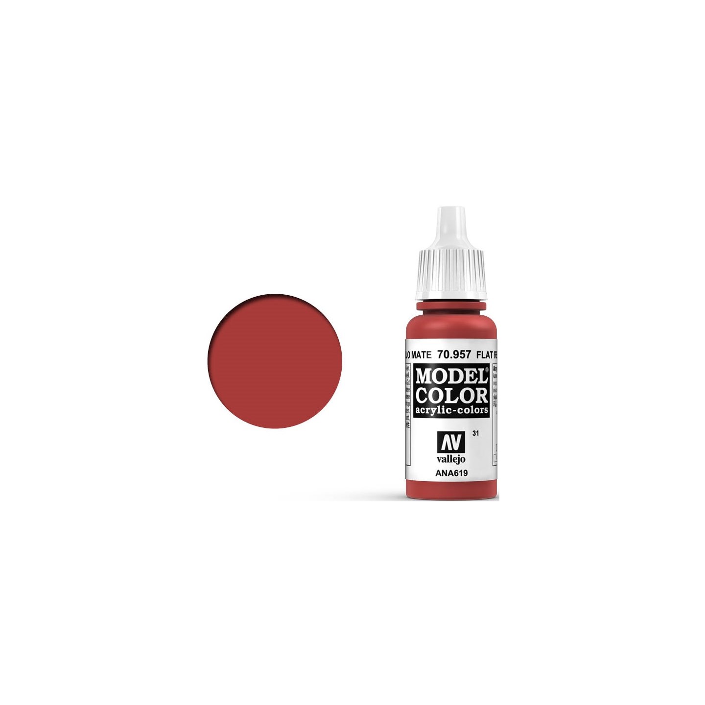 Vallejo Model Color Flat Red 17ml