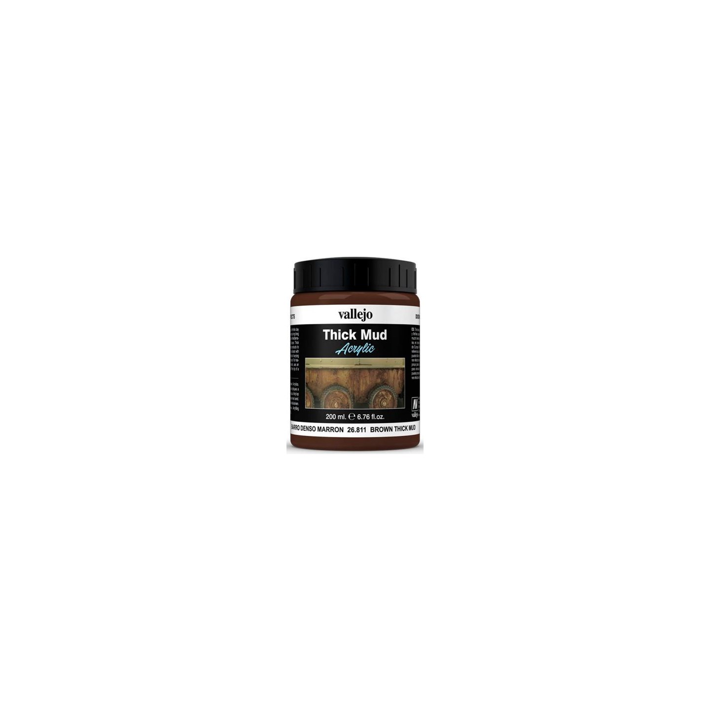 Vallejo Texture Brown Mud 200ml Thick Mud Texture Acrylic