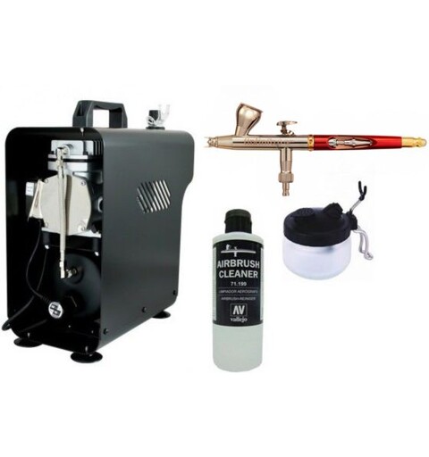 Airbrush Startpakke DELUXE - Komplett Alt du trenger for &#229; komme igang