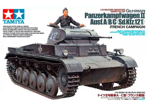 German Panzerkampfvagen II Ausf.A/B/C Tamiya 1:35 Byggsats 