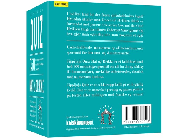 Jippijaja Quiz Mat & Drikke Kortspill 