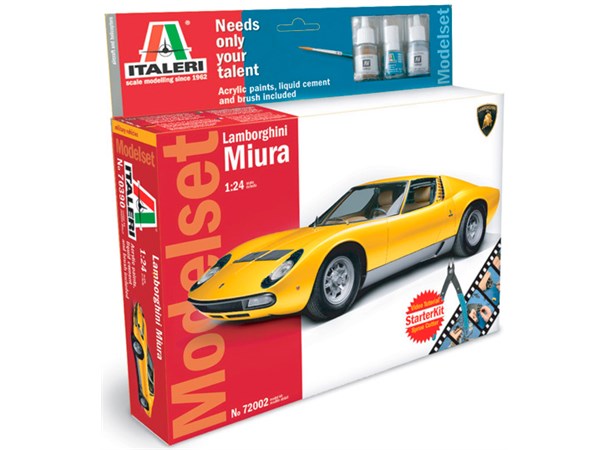Lamborghini Miura Starter Set Italeri 1:24 Byggsats 