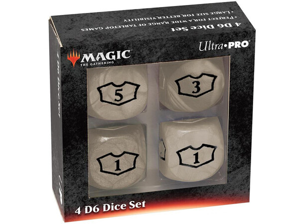 Magic Loyalty Dice 4 D6 Dice Set -White 