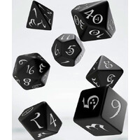 RPG Dice Set Black 7 st Tärningsset för rollspel