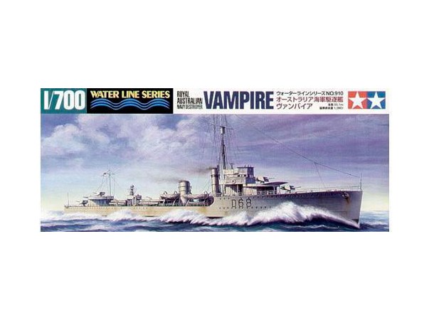 Royal Australian Navy Destroyer Vampire Tamiya 1:700 Byggsats