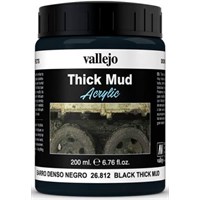 Vallejo Texture Black Mud 200ml Thick Mud Texture Acrylic