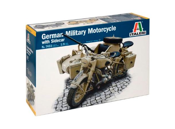 BMW R75 German Military Motorcycle Italeri 1:9 Byggsats 