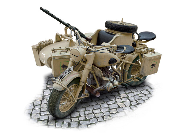 BMW R75 German Military Motorcycle Italeri 1:9 Byggsats 
