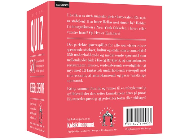 Jippijaja Quiz Reise & Eventyr Kortspill 