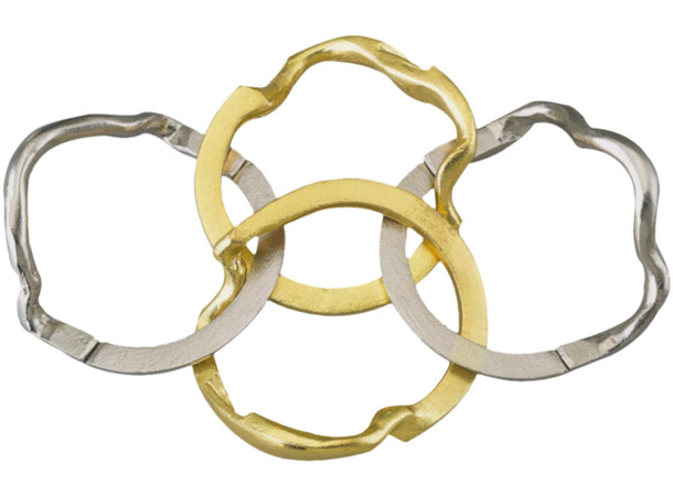 Cast Puzzle 4/6 Ring Hjärngympa i metall Svårighetsgrad 4/6 