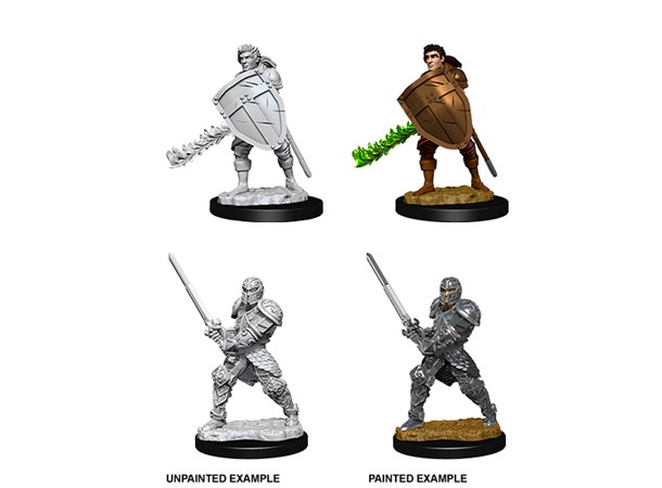 D&D Figur Nolzur Human Fighter Male Nolzur's Marvelous Miniatures - Ej målad 