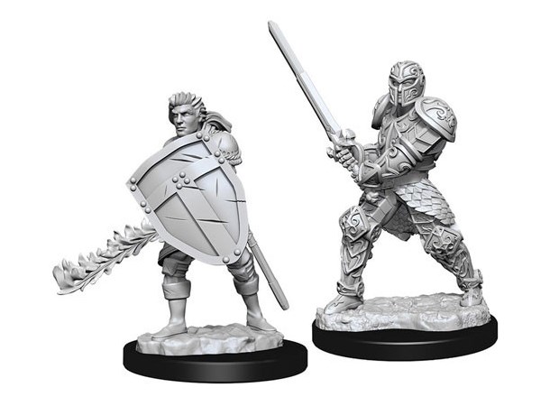 D&D Figur Nolzur Human Fighter Male Nolzur's Marvelous Miniatures - Ej målad 