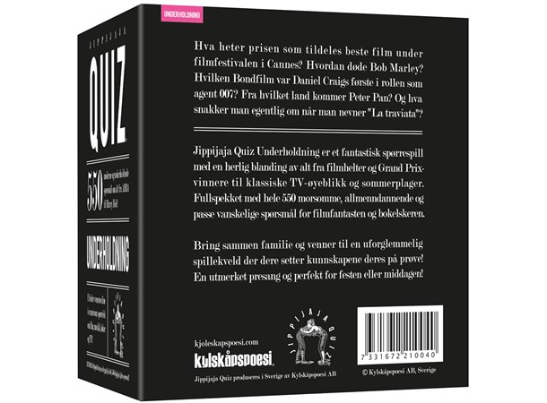 Jippijaja Quiz Underholdning Kortspill 