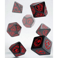 RPG Dice Set Dragons Black/Red Tärningsset för rollspel