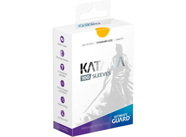 Sleeves Katana Gul 100 st 66x91 Ultimate Guard Kortskydd/DeckProtect 