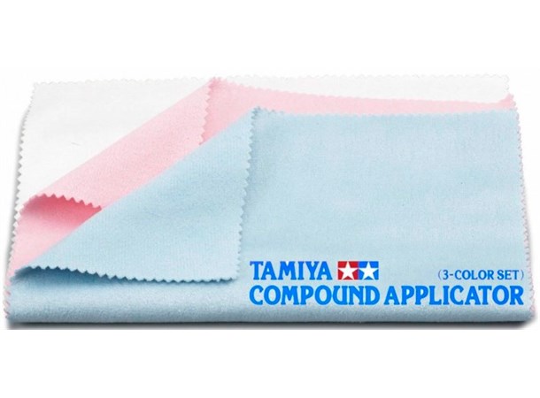 Tamiya Compound Applicator - 3 Color Set Speciell polerduk - utan sömmar 