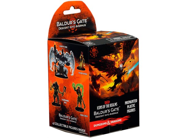 D&D Figur Icons Descent Avernus Booster Dungeons & Dragons - 4 figurer/booster 