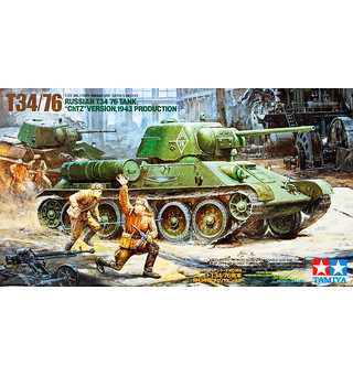 T34/76 Russian T34/76 Tank ChTZ Version Tamiya 1:35 Byggesett
