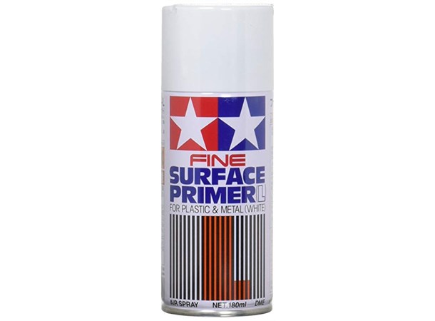 Tamiya Fine Surface Primer L White Spray 180ml Spray Can Plastic/Metal 