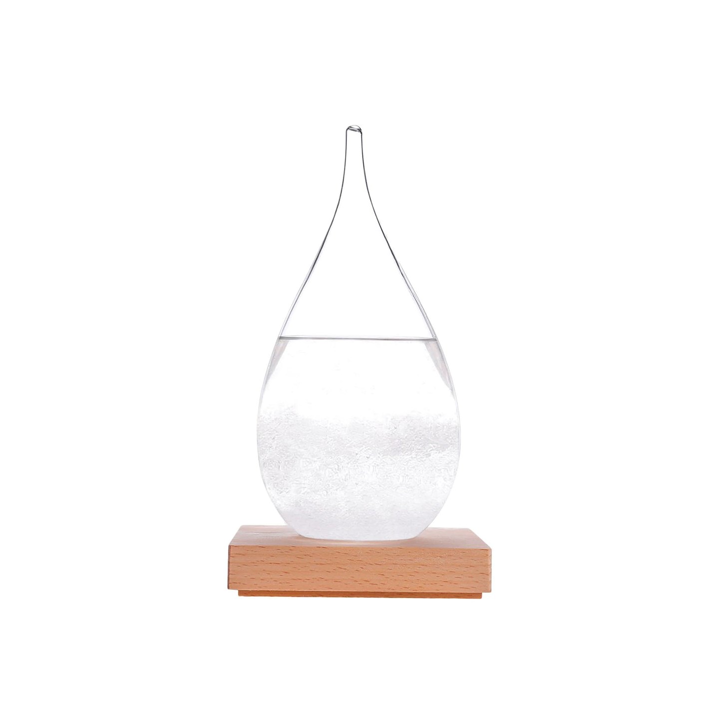 Storm Drop - Väderindikator - 17 cm hög Glas/trä - Storm Drop