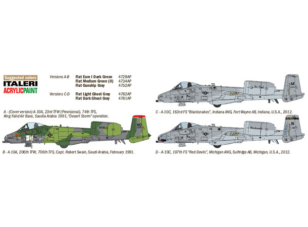 A-10 A/C Thunderbolt II Gulf War Italeri 1:72 Byggsats 